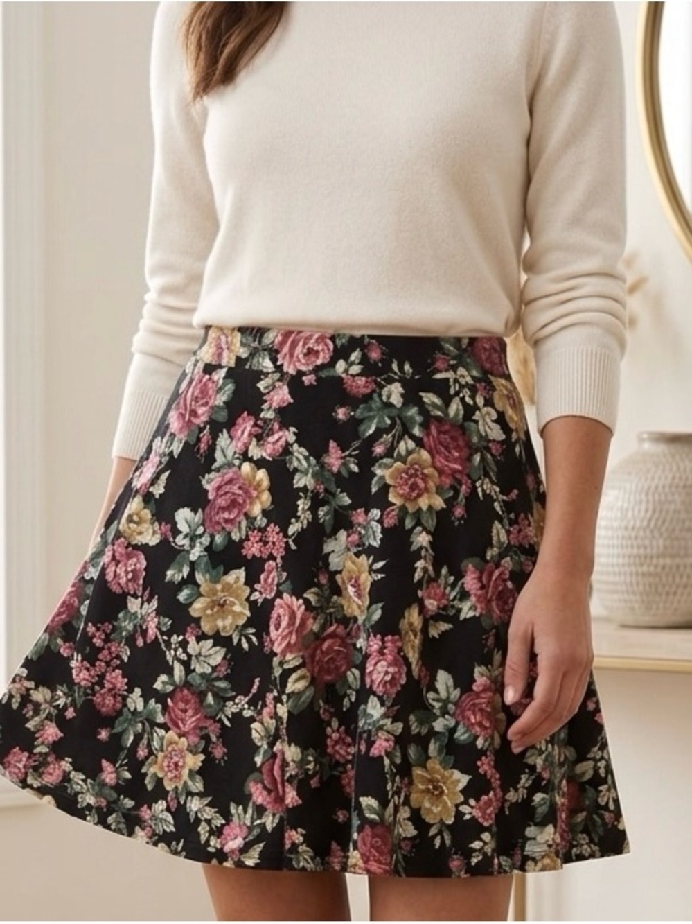 Floral Skater Skirt